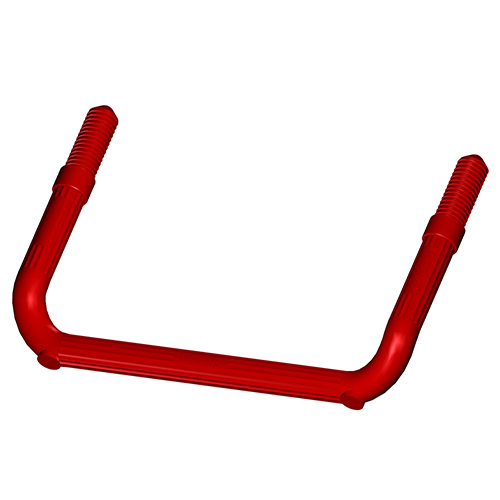 Steigbügel (alternativ zu MSU) Edelstahl (rot)